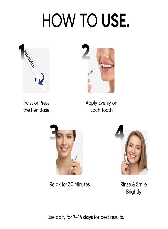 Masofta Teeth Whitening Pen For Removing Yellow and Dark Stains With PAP+, Peroxide & Sensitivity Free - 2ML - Image 3